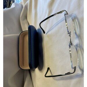 Daniel Swarovski Rimless Glasses 23K Gold Plated Frame Austria W/ Case